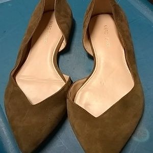 Marc Fisher Olive Green Suede Flats 8.5M
